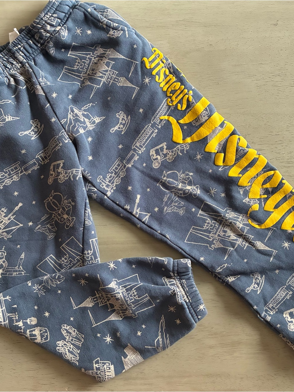 Disney 100 Kids Blue Castle Print Jogger Sweatpant